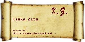 Kiska Zita névjegykártya